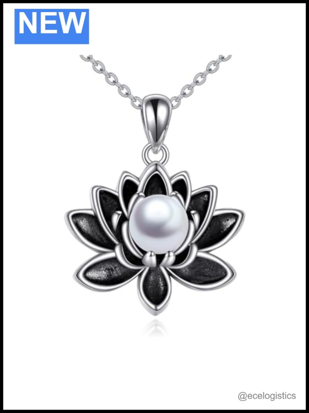 925 Sterling Silver Lotus Pendant Necklace